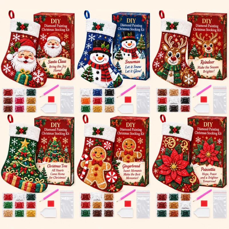 π DIY Diamond Painting Christmas Stocking Kit