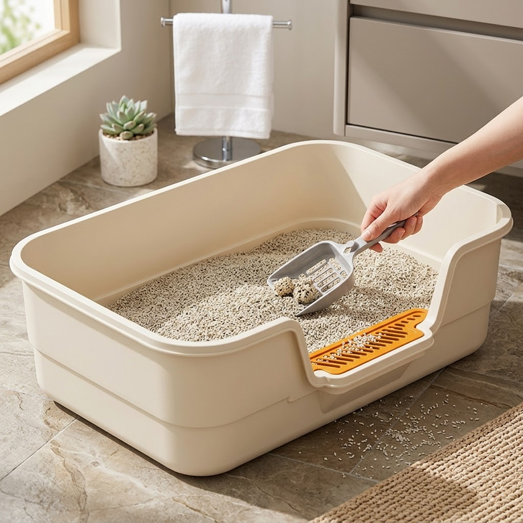 High-Fence Cat Litter Box