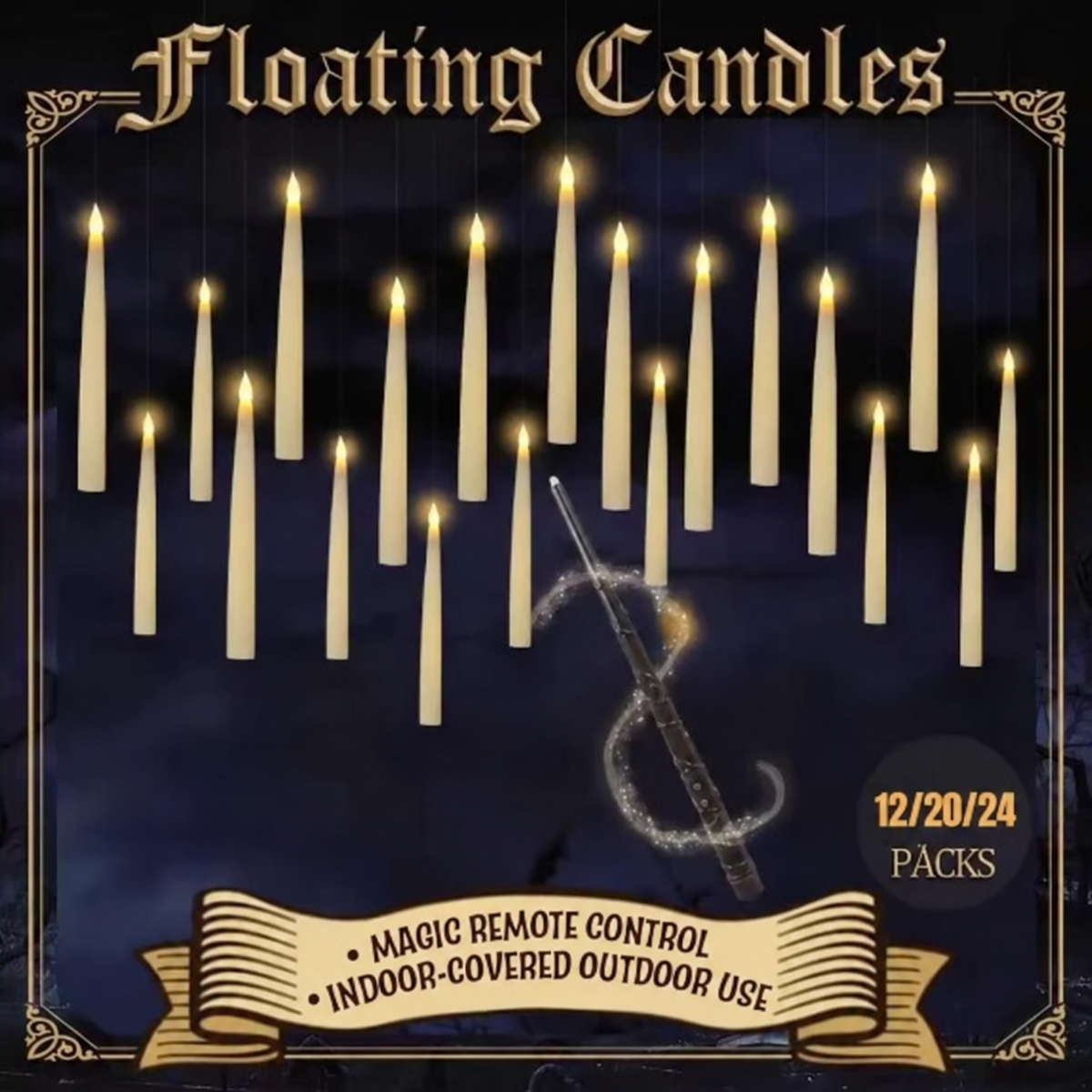 Virelo™ Floating Candles with Magic Wand