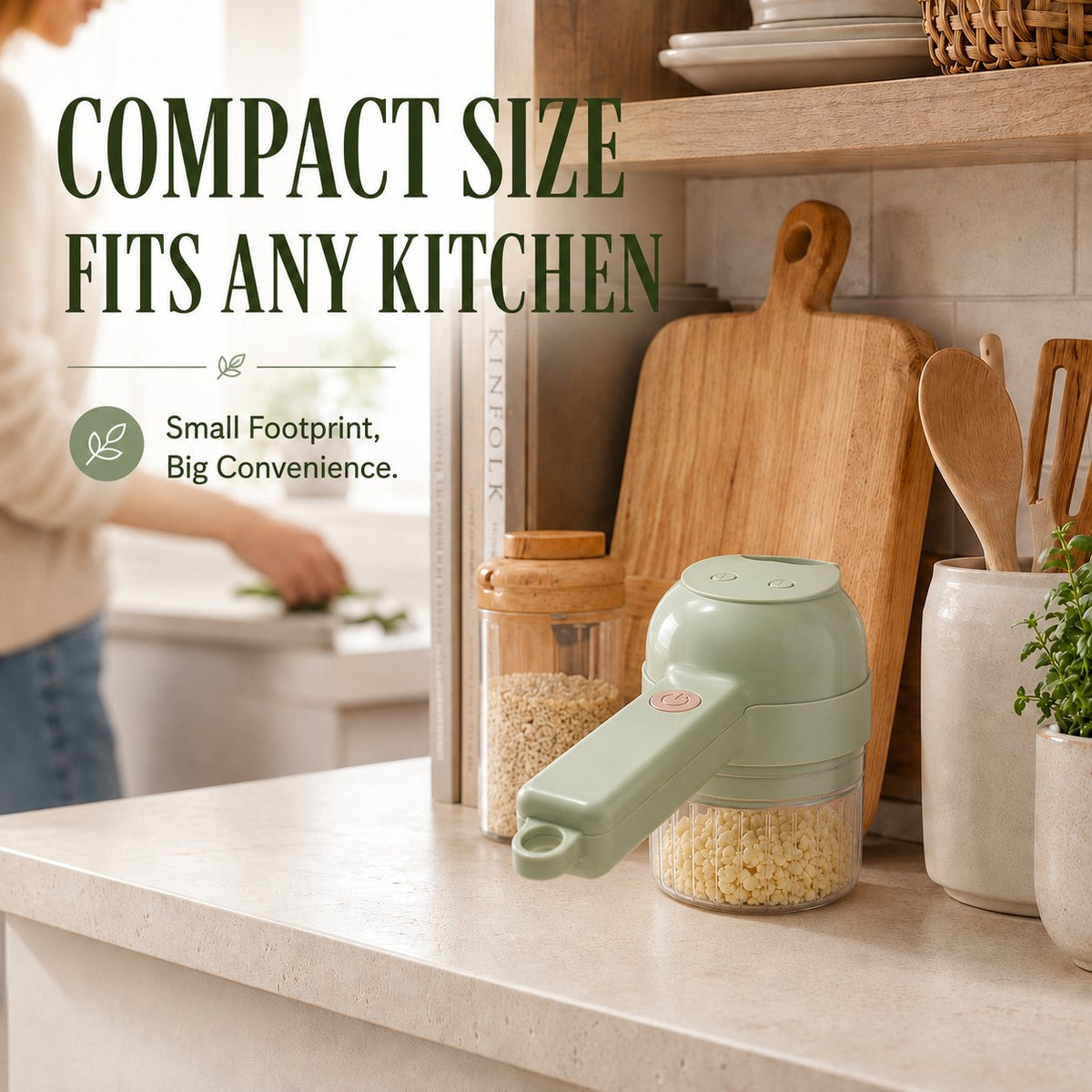 4-in-1 Cordless Handheld Food Processor & Slicer